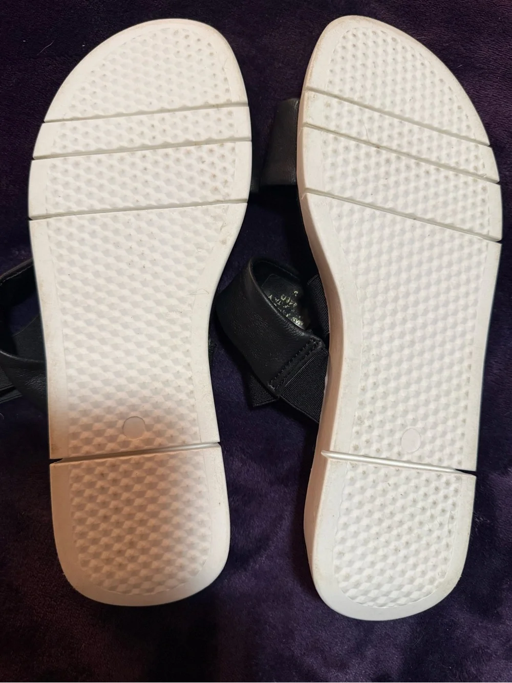 NEW Mila Paoli Women's Black Sling Back Sandals with White Sole Made in Italy 9
